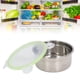 thumbnail image 1 of 304 Contenedor de Alimentos de Acero inoxidable, receptor de acero inoxidable a Prueba de Fugas para frutas y Almacenamiento de comidas en cocinas del hogar, 1 of 7