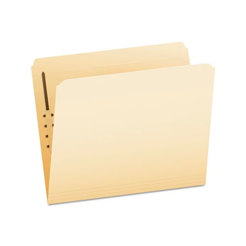 Manila Folders with One Fastener Straight Tab, Letter Size, 50/Box