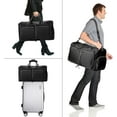 thumbnail image 4 of Bolsa de viaje ligera y plegable de 85 litros, bolsa de lona, bolsa de fin de semana y de noche, para deportes, gimnasio y vacaciones, bolsa de viaje plegable negra, 4 of 5