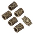thumbnail image 1 of Perles de Barbe à Cheveux, Dreadlocks Cheveux Anneaux Alliage Rétro pour Collier DIY, 1 of 8