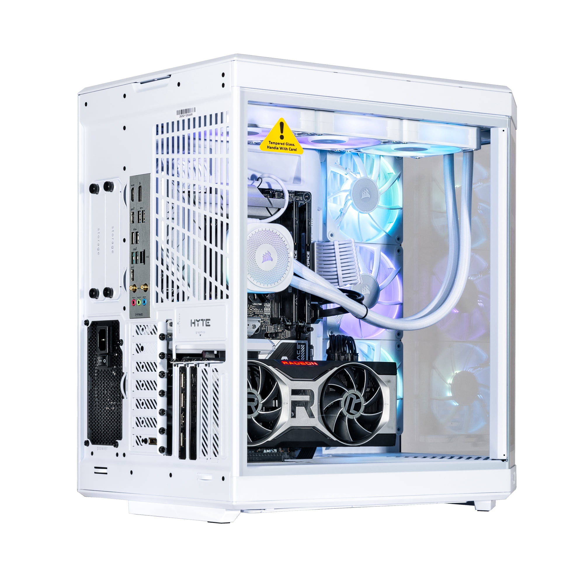 Velztorm LCD Praetix Custom Built Y70 Touch Gaming Desktop PC (Intel i9-14900K, Radeon RX 9070 XT, 32GB DDR5, 2TB PCIe SSD, 360mm AIO, 1000W PSU, WiFi 6, BT 5.2, RJ-45, Win 11 Home)