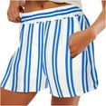 thumbnail image 3 of Wlynlyn Womens Striped Pajamas Shorts Elastic Waisted Sleep Bottoms Wide Leg Soft Comfy Pjs Shorts, 3 of 7