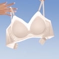 thumbnail image 4 of Zpanxa Womens Bras Wireless Seamless Push-up Padded Full Coverage with Adjustable Straps Breathable Everyday T-Shirt Bra Beige 42BC, 4 of 7