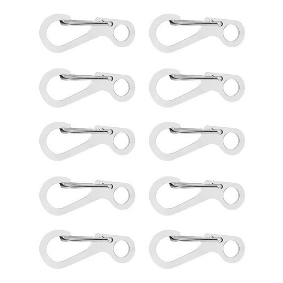 10Pcs Stainless Steels Keychain Carabiner Clasp Small Carabiner Clip for Camping Bottle Backpacks Clasps Keychain