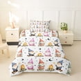 thumbnail image 2 of Homewish Cute Gnome Twin Duvet Cover For Kids,Kawaii Cartoon Themed Twin Bedding,White,Polkadot Reversible,2 Pieces,1 Duvet Cover and 1 Pillowcase, 2 of 6