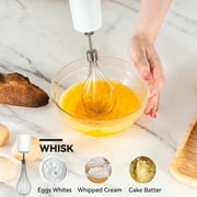 LINKChef Immersion Blender, 1000W 20-Speed 5-in-1 Immersion Hand Blender with Turbo Mode, Scratch-Resistant Stick Blender for Baby Food Processor & Chopper(White)