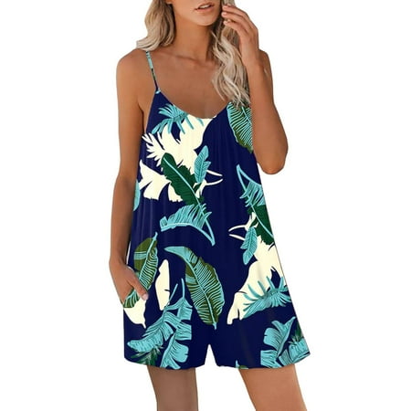 

Pajamas Romper Women One Piece Sleepwear Loose Sleep Jumpsuit Sexy Loungewear V Neck Harem Playsuit