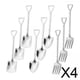 thumbnail image 1 of cuchara de cocina,Cuchara Juego de cubiertos de acero inoxidable,Juego de utensilios reutilizables con estuche portátil de viaje,Vajilla Vajilla Servicio de cubiertos para acampar,Cuchara para, 1 of 8