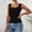 F-167Black, variant on ZHOGXU Women's Tank Tops Wide Strap Seamless Solid Color Comfortable Lightweight Slim Fit Layering Camisole For Daily Wear,Army Green,L
