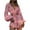 00 # Pink, variant on REORIAFEE Workout Clothes for Women Sets Beach Vacation Outfits Sexy Fashion Women Casual Long Sleeve V Neck Blouses Shirts Sets Pink L