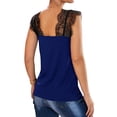 thumbnail image 4 of Women Crochet Lace Spliced Sleeveless Vest V Neck Cami Tops, 4 of 4