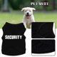 thumbnail image 2 of Black SECURITY Black Newly Design Dog Vest Summer Pets Dogs Cotton Clothes Shirts Apparel, 2 of 3