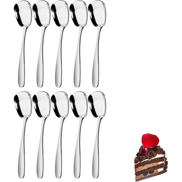 Cucharas de acero inoxidable con cabeza cuadrada, Cucharas de acero inoxidable con cabeza cuadrada para aritmética, Cucharas para servir de acero inoxidable con cabeza cuadrada, Cucharas medidoras de