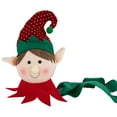 thumbnail image 5 of Northlight 16" Plush Red and Green Elf Christmas Tree Topper, Unlit, 5 of 7