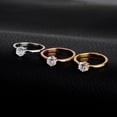thumbnail image 4 of Simple Six Claw Womens Ring Stainless Steel Mosaic Inlay Gem Fashion Gold Rose Gold Steel Sizes 5 6 7 8 9 Gold, 4 of 4