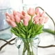 thumbnail image 2 of Ramo de 15 Tulipanes Artificiales con Toque Realista, Decoración Perfecta para Boda, Fiesta, Hogar, Jardín, Oficina (Verde Suave), 2 of 5