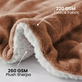 thumbnail image 5 of Moonlight20015 Sherpa Blanket Fluffy Plush Ultra-Soft Bed Blanket Reversible Twin Size Camel Color, 5 of 8