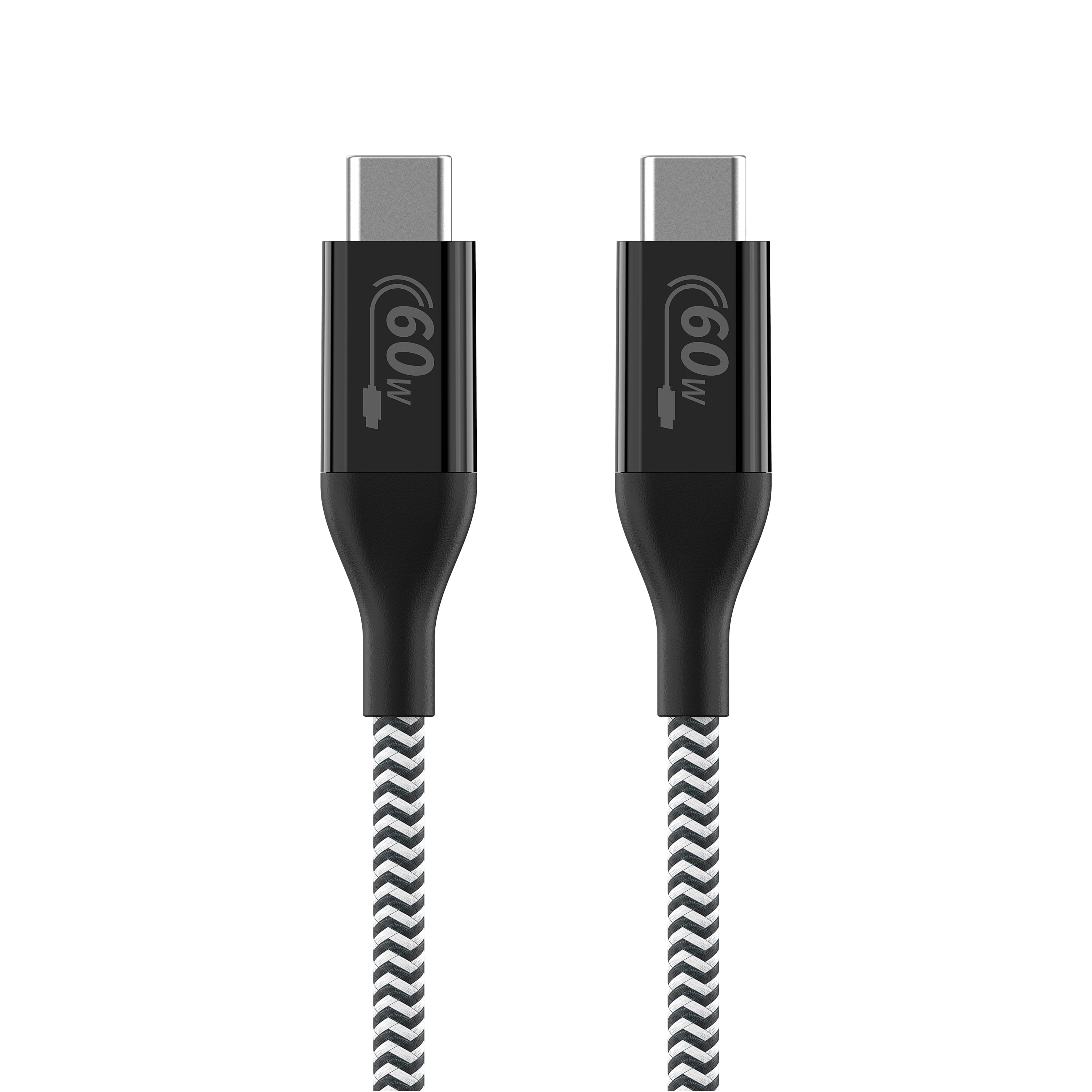 Auto Drive USB Type-C to C Data Sync and Charging Cable, 6 feet, Black, Compatible Android Devices