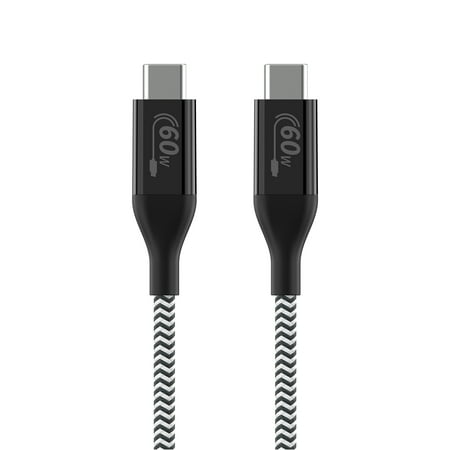 Auto Drive USB-C to USB-C, 6ft, Charging & Data Sync Cable, Braided, Black