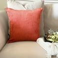thumbnail image 4 of Rust Decorative Throw Pillow Covers 18"x18" | Modern Velvet Cushion Cover Striped | Ribbed Corduroy Velvet Pillowcases for Couch, Sofa Bedroom & Living Room, Modern Home Décor - Rust Cords, 4 of 11