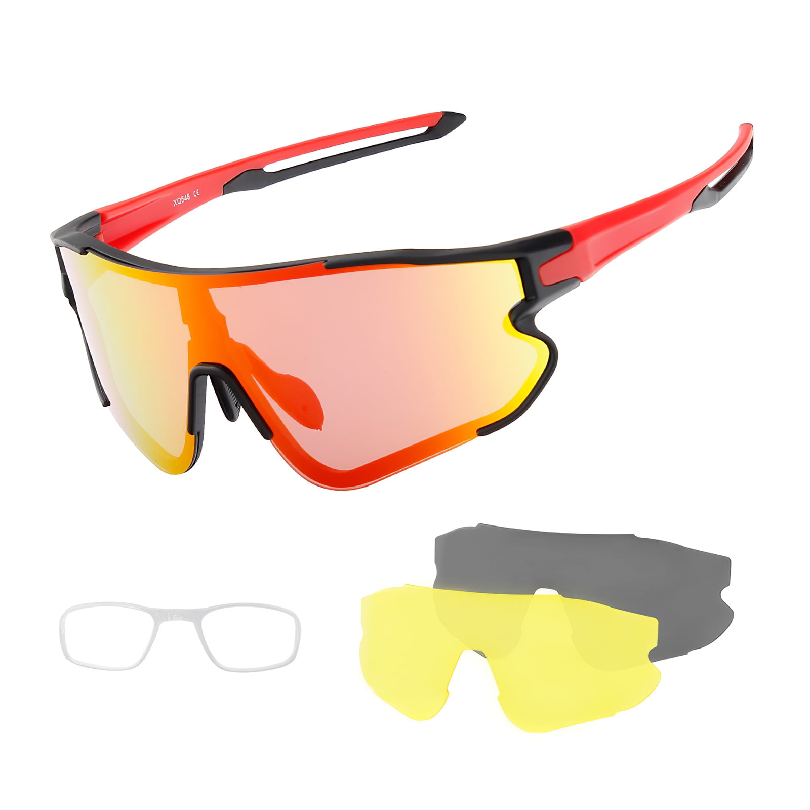 SpartanPac Polarized Sports Sunglasses,UV 400 Protection with 2 Set of Interch 