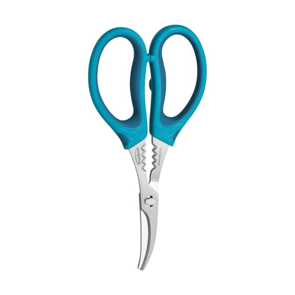 Trudeau Seafood Shears, 7.5 inch, Tropical Blue