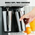 thumbnail image 3 of VEVOR Milkshake Maker, 375W x 2 Electric Milkshake Machine, Double Heads Drink Mixer Blender Machine, 3-Speed Milkshake Mixer with 2 x 820 ml Stainless Steel Cups, for Commercial and Home, 3 of 9