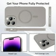 thumbnail image 3 of Magnetic Case for iPhone 15 Pro Phone Case for Women, Cute Matte Luxury Metallic Luster Design with Camera Lens Protector, Compatible with Magsafe Case for iPhone 15 Pro 6.1"-Titanium Gray, 3 of 14