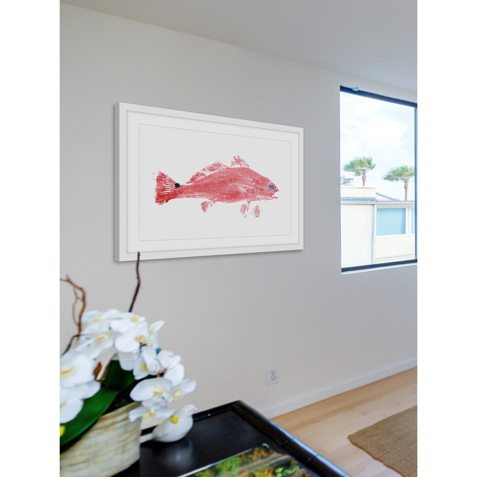 "Red Fish" Framed Painting Print