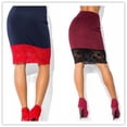 thumbnail image 2 of Femmes Élégantes Formelle Stretch Taille Haute Courte Dentelle Robe Crayon, 2 of 5
