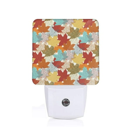 

Sigee Fall Maple Leaves for Night Lights Plug into Wall Dusk to Dawn Sensor Warm White Led Night Light 0.5W for Kid Hallway