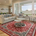 thumbnail image 3 of Junovo Boho Rug Non Slip Bedroom Rug Vintage Area Rugs for Living Room,8'x10',Red, 3 of 7