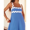 thumbnail image 5 of Biezeib Women's Ric Rac Tank Dress A-Line Square Neck Backless Sleeveless Long Dress for Party Club, 5 of 6