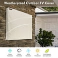 thumbnail image 2 of Homeya 42" x 4.5" x 26.5" Beige Patio TV Cover, Waterproof, 2 of 10