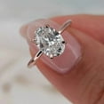 thumbnail image 4 of solitaire jewels 2.5CT Oval Moissanite Solitaire Engagement Ring For Women, 18K Rose Gold, 4 of 7