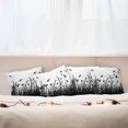 thumbnail image 3 of Ambesonne Nature Throw Pillow Cover 4 Pack, Grass Bush Meadow Spring, 18", Black White, 3 of 6