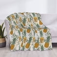 thumbnail image 3 of Naloa Fruit Pineapples Flannel Fleece Throw Blanket for Bed Couch, Thick Blanket - All Seasons Suitable for Women, Men and Kids-60"x50", 3 of 6
