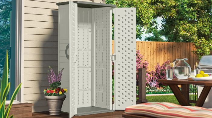 Suncast BMS1250 Resin Vertical Storage Shed, 22 Cubic feet - image 4 of 5