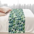thumbnail image 2 of Blue Blueberries Bed Runner for Cal King Size Bed, Green Leaf Spring Fruit Plant Nature Soft Bedding Scarf Bedding Protector Slipcover Sofa Throw for Bedroom Hotel Guesthouse, 2 of 8