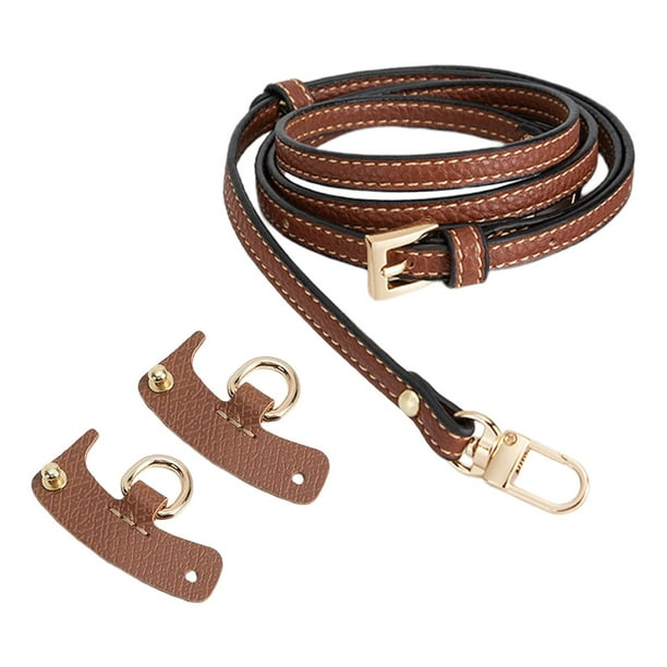 Correas de cuero PU para bolsos, suministros portátiles largos de bricolaje, correa de hombro universal Marrón