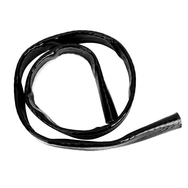 AN12 Black Fire Sleeve Braid Flame Heat Shield 3/4 x 3.3ft ID 0.7in Fuel  Hose Protector 
