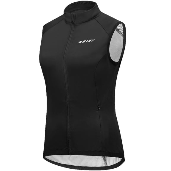 Qualidyne Women's Windproof Cycling Vest, Full-Zip Winter Sleeveless Bike Jacket with Zip Pockets for cycling ,running,hiking
