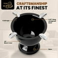 thumbnail image 4 of Stinky Cigar Tall Cigar Ashtray with 4 Stirrups for Indoor & Outdoor Use | Windproof Design with 4.25 inch Deep Bowl for Cigars, Perfect Cigar Accessory for Cigar Aficionados & Home Decor - Jet Black, 4 of 14