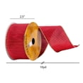 thumbnail image 4 of Vickerman Q214665 2.5 in. x 10 Yards Red with Gold Stripes Ribbon, 4 of 4