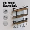 thumbnail image 7 of Towel Racks,Wall Mounted Floating Shelves Set of 2,Rustic Brown, 7 of 7