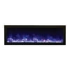 Amantii Panorama Deep Outdoor Electric Fireplace with Logs & Steel Surround, 50-Inch