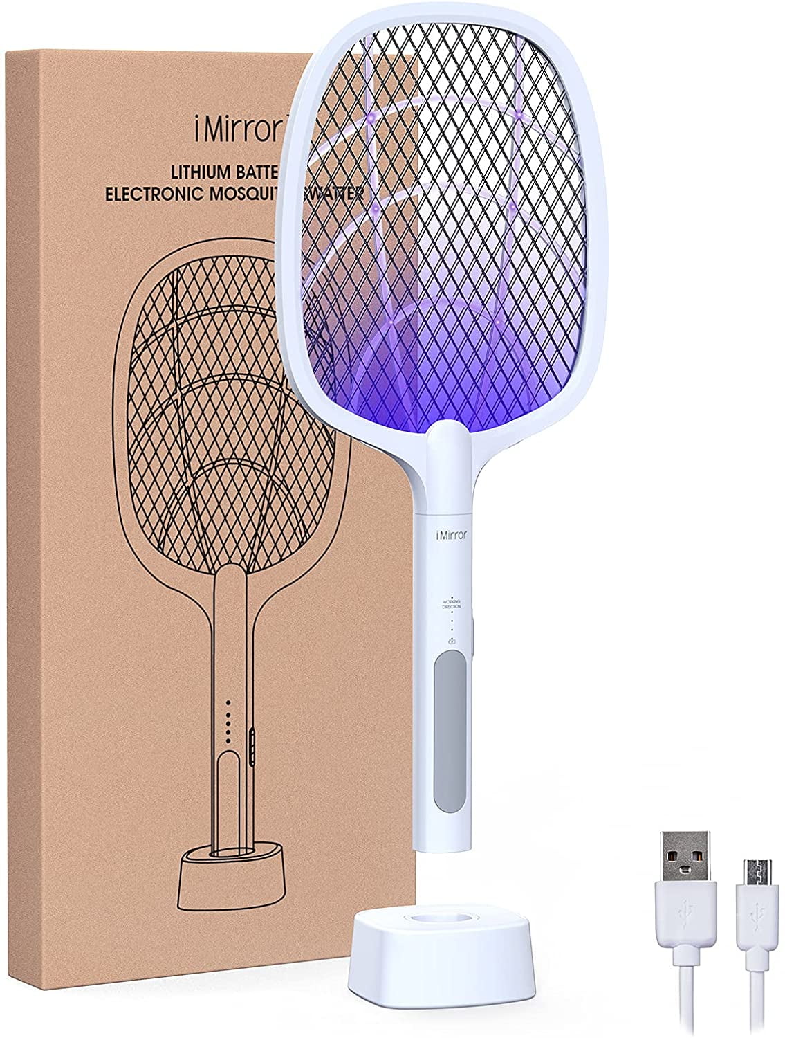Electric mosquito racket anti rechargeable queer to fly protection 