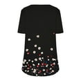 thumbnail image 5 of Pantalones Cortos para las Mujeres Sexy No Posicionamiento Impresa Camiseta, Manga Corta Cuello Redondo Top Casual, 5 of 5
