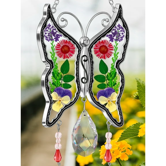 KY&BOSAM Butterfly Suncatcher and Wind Chime Home Ornament