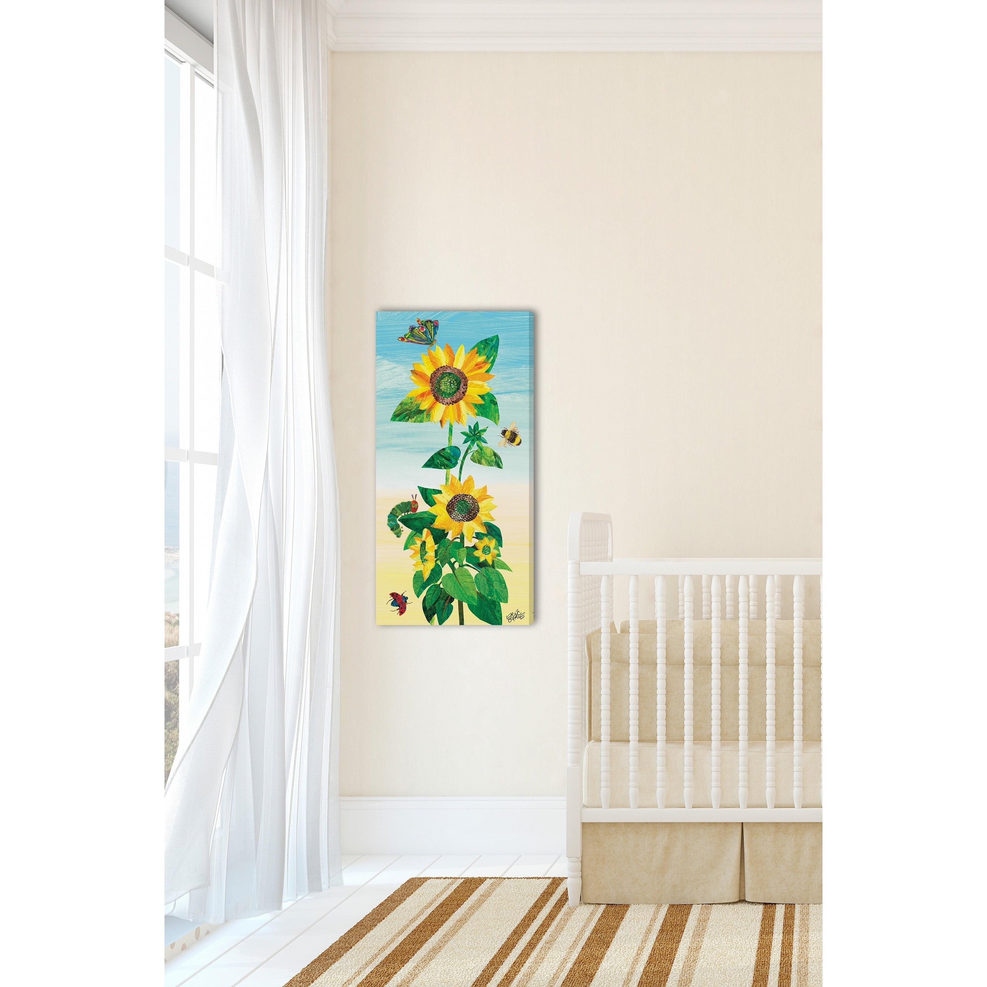 Eric Carle Sunflower and Bugs 2 Art Print on Premium Canvas